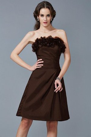 Robe demoiselle d'honneur facile en taffetas de fourreau de bustier fermeutre eclair - Photo 7