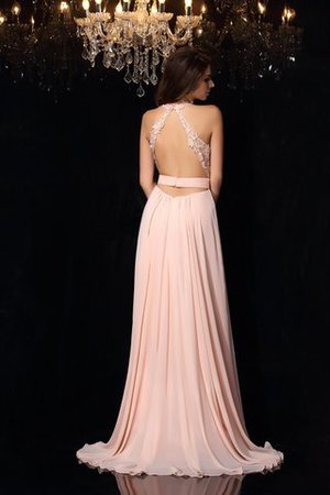 Vestido de Noche de Corte princesa de Sin mangas de Encaje Adorno de Escote halter - Foto 2