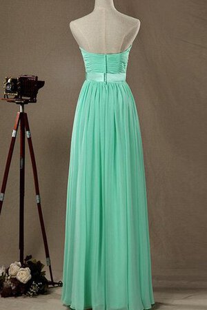 Robe demoiselle d'honneur simple ceinture de lotus fermeutre eclair manche nulle - Photo 2