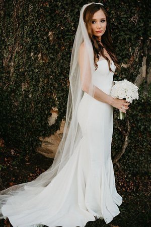 Robe de mariée en satin charme au bord de la mer collant longue - Photo 3