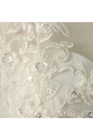 Langärmeliges Tüll Chiffon bodenlanges Brautkleid mit Bordüre aus Satin - Bild 3