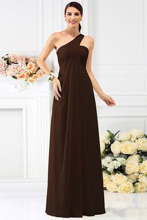 Vestido de Dama de Honor de Corte-A de Hasta el suelo de Cremallera de Largo - Foto 7