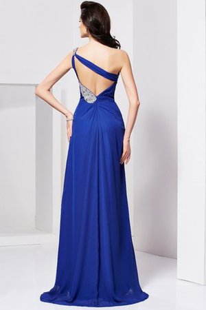 Sweep Train Prinzessin Chiffon Sittsames Abendkleid mit Plissierungen - Bild 2