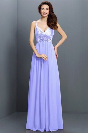 Robe demoiselle d'honneur longue a-ligne de col en v avec sans manches de princesse - Photo 16