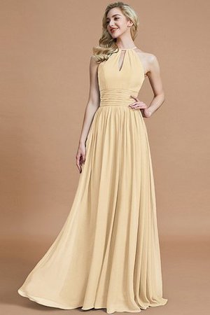 Normale Taille Ärmelloses Prinzessin A-Linie Bodenlanges Brautjungfernkleid - Bild 11