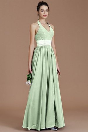 Normale Taille A-Line Ärmelloses Bodenlanges Brautjungfernkleid aus Chiffon - Bild 30