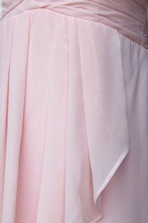 Abito da Damigella in Chiffon con Criss-cross Senza Maniche Naturale con Seghettato A-Line - Foto 5