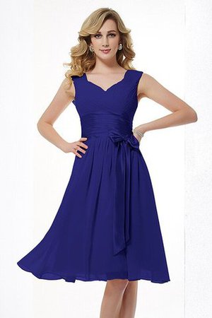 Normale Taille A-Linie Prinzessin Drapiertes Brautjungfernkleid aus Chiffon - Bild 24