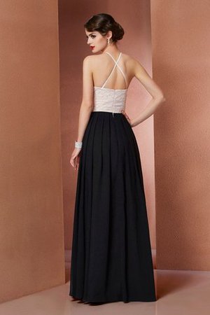 Perlenbesetztes Bodenlanges Anständiges Abendkleid aus Chiffon mit Natürlicher Taille - Bild 2