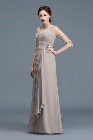 Robe mère de mariée naturel a-ligne de princesse jusqu'au sol de lotus - Photo 4