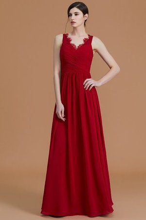 Robe demoiselle d'honneur jusqu'au sol avec zip en chiffon ligne a - Photo 6