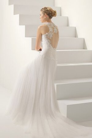 Sencillo Vestido de Novia en Tul de Cola Barriba de Plisado de Recatado - Foto 2