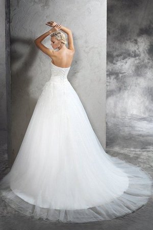 Robe de mariée distinguee longue en satin appliques de mode de bal - Photo 2