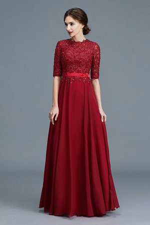 Abito mamma Sposa in Chiffon A-Line Principessa Senza Maniche A Terra - Foto 4