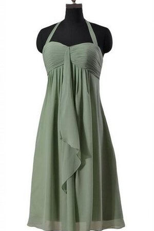 Robe demoiselle d'honneur courte ruché avec gradins avec chiffon fermeutre eclair - Photo 2