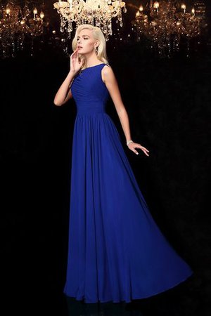 Ärmelloses Reißverschluss Formelles Anständiges Abendkleid aus Chiffon - Bild 4