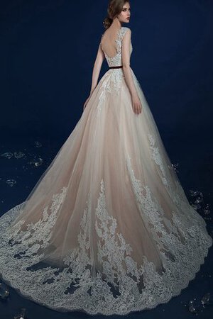 Abito da Sposa Cerniera con Fusciacca in Tulle con Nastro a riva in Pizzo - Foto 3