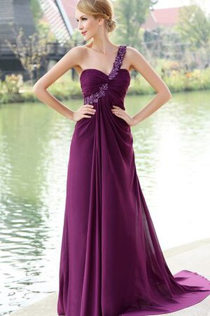 Abito da Sera con Fiore A Terra in Chiffon Conotta Schiena Nuda - Foto 3