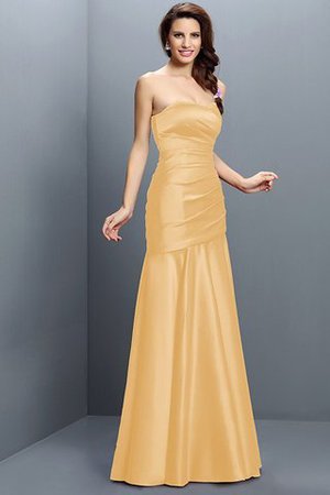 Ärmellos Trägerlos Gerüschtes Prinzessin Bodenlanges Brautjungfernkleid - Bild 7