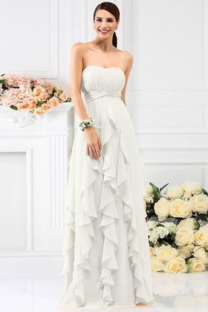 Robe demoiselle d'honneur longue plissé de bustier jusqu'au sol au drapée - Photo 29