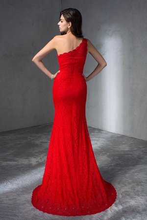 Ärmelloses ein Träger Meerjungfrau Anständiges Abendkleid mit Bordüre - Bild 2