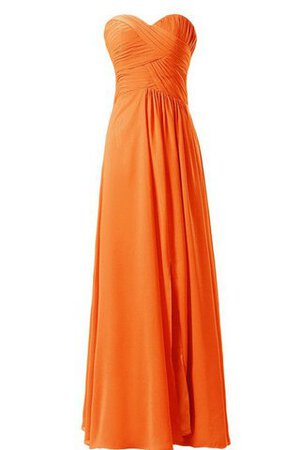 A-Line Ärmelloses Herz-Ausschnitt bodenlanges schick Brautjungfernkleid - Bild 7
