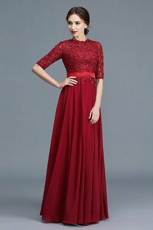 Abito mamma Sposa in Chiffon A-Line Principessa Senza Maniche A Terra - Foto 3