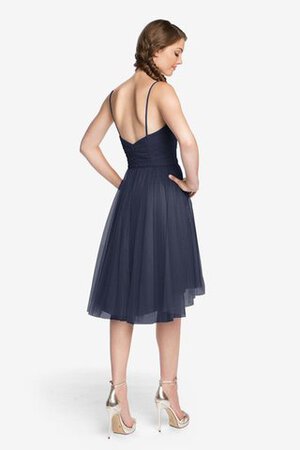 Tüll Spaghetti Träger mini extravagantes Brautjungfernkleid mit kreuz - Bild 19