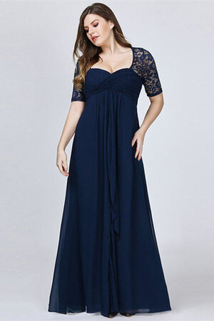 Abito mamma sposa lunghi in chiffon con manica corte a sala accattivante cuore - Foto 2