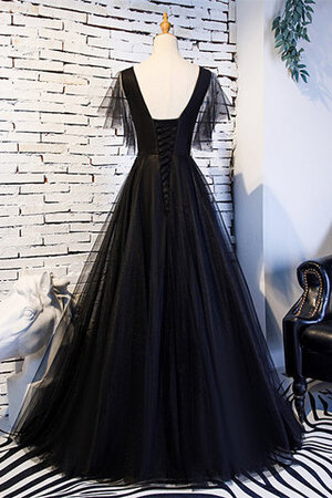 A-Linie Auffällig Satin Konservatives Romantisches Ballkleid - Bild 3