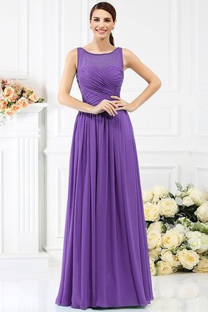 Robe demoiselle d'honneur longue manche nulle avec fronce de col bateau ligne a - Photo 24