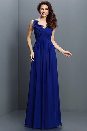 Robe demoiselle d'honneur plissage longue jusqu'au sol de col en v avec chiffon - Photo 25