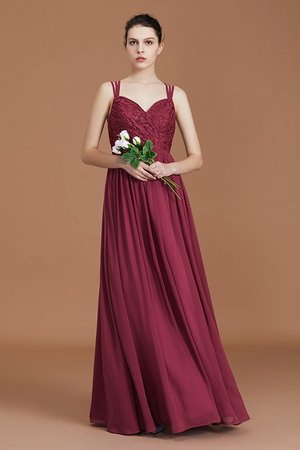 Reißverschluss Ärmelloses Schlussverkauf Prinzessin Brautjungfernkleid mit Bordüre - Bild 1