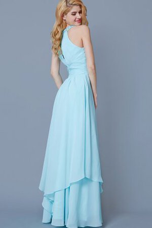 Vestido de Dama de Honor de Corte-A en Gasa de Joya de Abalorio de Hasta el suelo - Foto 4