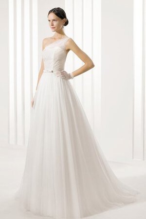 Abito da Sposa in Tulle moda Semplice A-Line A Terra Senza Maniche - Foto 1