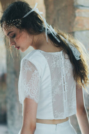 Robe de mariée couvert de dentelle asymétrique délicat sexy nature - Photo 5