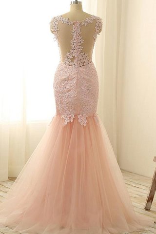 Vestido de Dama de Honor de Corte Sirena en Encaje de Cremallera de Natural - Foto 2