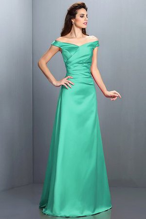 Robe demoiselle d'honneur longue en satin avec zip longueur au ras du sol en forme - Photo 15