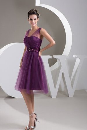 Tüll knielanges Jugendweihekleid mit Blume mit Spaghettiträger - Bild 8