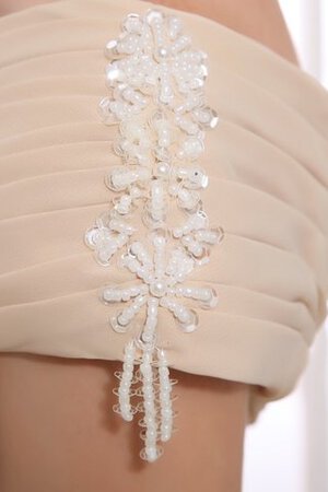 Reißverschluss Chiffon A-Linie bodenlanges langes Brautmutterkleid mit gekappten Ärmeln - Bild 5