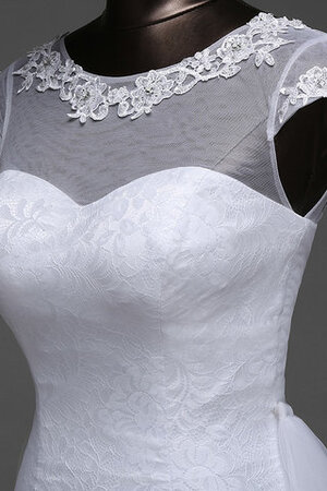 Robe de mariée gracieux de col bateau de sirène romantique naturel - Photo 8