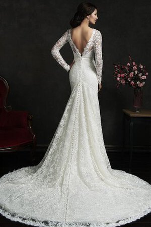 Abito da Sposa con Applique Semplice Sirena in Pizzo Elegante decorato - Foto 2