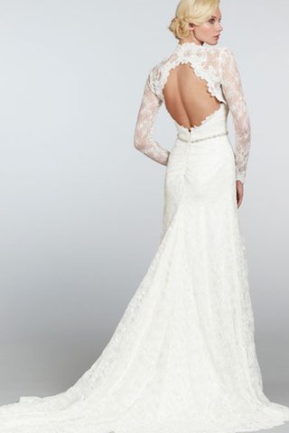 Abito da Sposa in pizzo in Pizzo con Perline Semplice con Maniche Lunghe Queen Anne - Foto 2