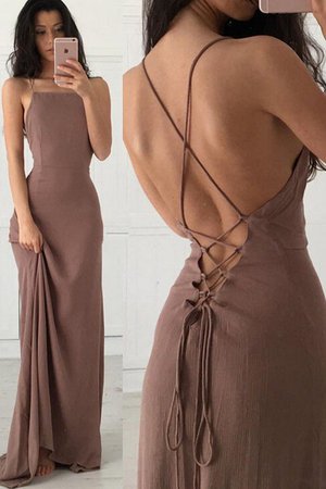 Robe de soirée merveilleux en chiffon de lotus avec sans manches naturel - Photo 1