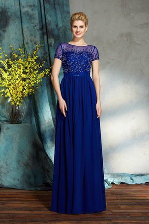 Reißverschluss Schaufel-Ausschnitt Normale Taille Bodenlanges Anständiges Brautmutterkleid - Bild 1
