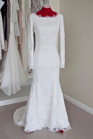 Robe de mariée intemporel delicat sobre avec manche longue longueru au niveau de sol - Photo 1