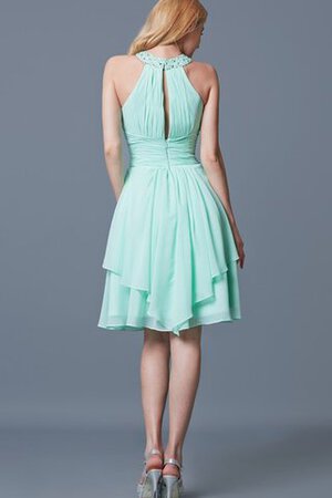 Ärmelloses A-Linie Chiffon prächtiges knielanges Brautjungfernkleid - Bild 4