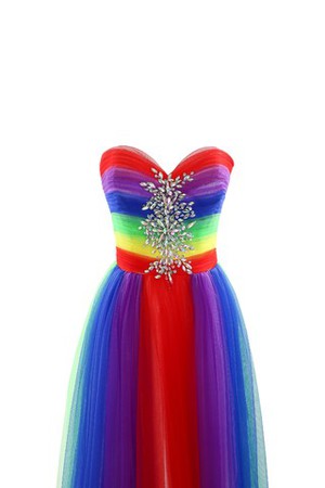 Dom Garten Duchesse-Linie A-Linie formelles Abendkleid aus Tüll - Bild 2