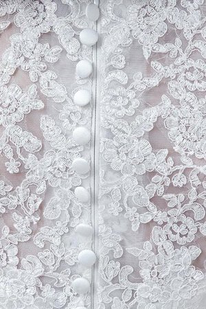 Abito da Sposa in Tulle con Perline sensuale Cerniera Naturale Spazzola Treno - Foto 4