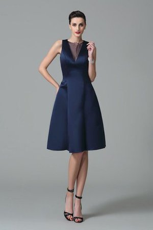 Prinzessin Ärmelloses Kurzes Knielanges Brautjungfernkleid mit Natürlicher Taille - Bild 1